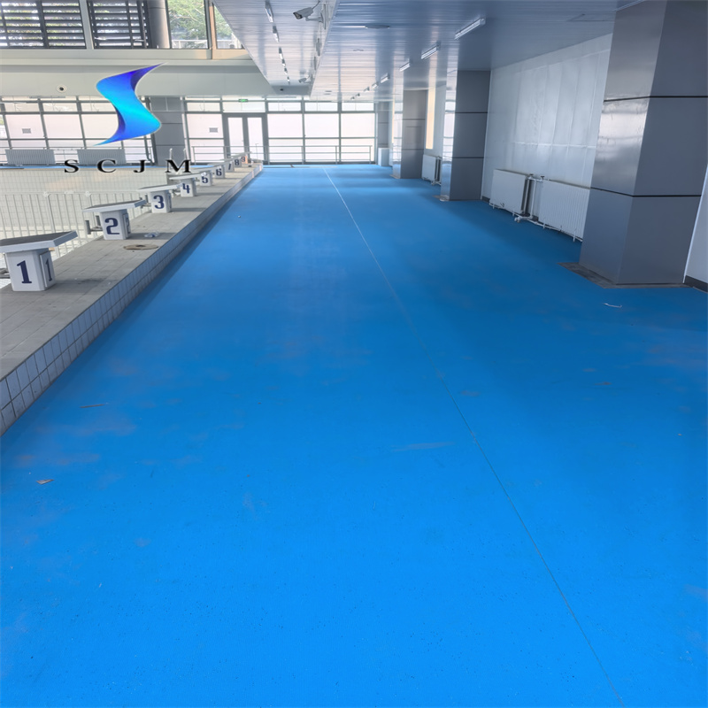 北京科技大學體育館防滑地板鋪裝完成