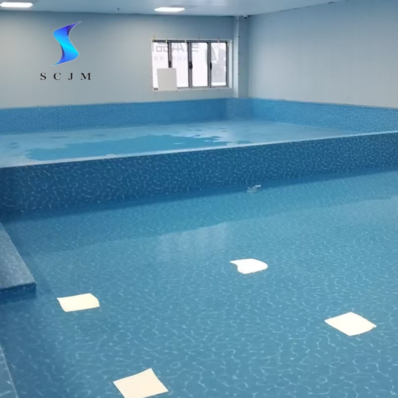 新疆奎屯室內泳池膠膜鋪裝完成
